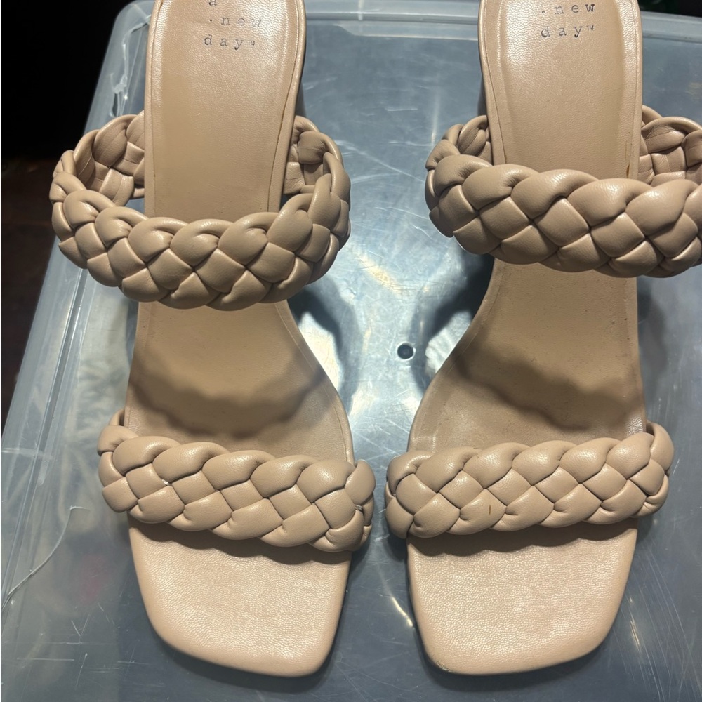 a new day Braided Double-Strap Sandals in Nude
